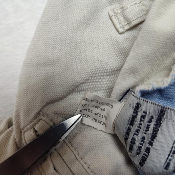 Johnnie-O Pants Mens 32x34 Stone Beige Chino Cotton Linen Blend Casual - Picture 10 of 15